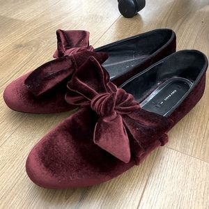Zara velvet flats
